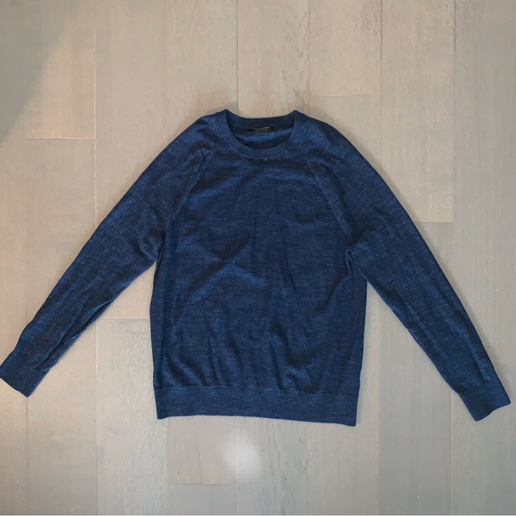Banana Republic Navy Blue Organic Cotton Crewneck Sweater - Picture 2 of 6